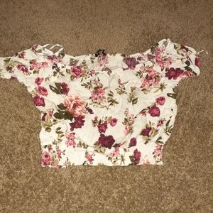 Flowered white top
